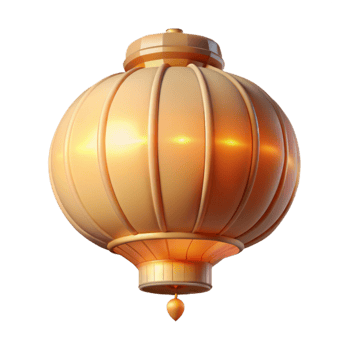 extraordinary modern Floating Sky Lantern Isolated with Soft Glow high resolution png