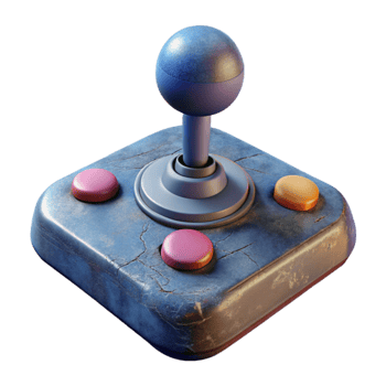 beautiful rustic Floating Virtual Joystick Gaming Control Isolated genuine png