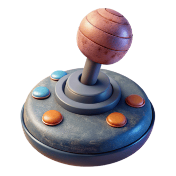 magnificent vintage Floating Virtual Joystick Gaming Control Isolated exclusive png