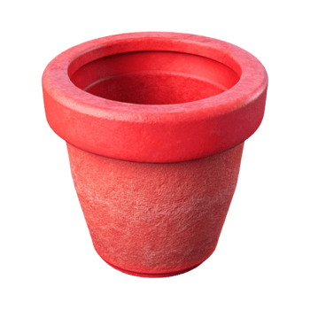 impressive classic Flower Pot Clay Red Isolated on Transparent Background exclusive png