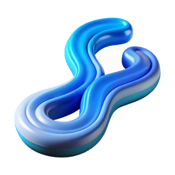 elegant rustic Flowing Data Stream with Blue Gradient Cutout original png