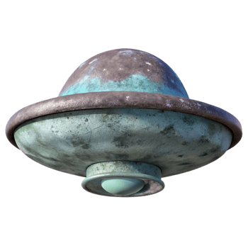 elegant contemporary Flying Saucer Underside View Isolated high quality png