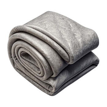 extraordinary traditional Folded Gray Blanket Top View Isolated detailed png