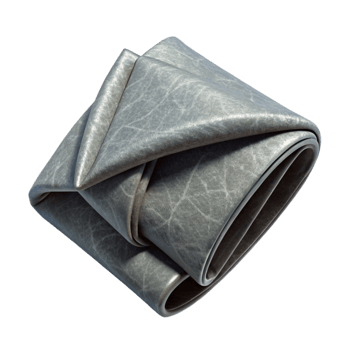 vibrant abstract Folded Gray Napkin Side View Transparent Background authentic png