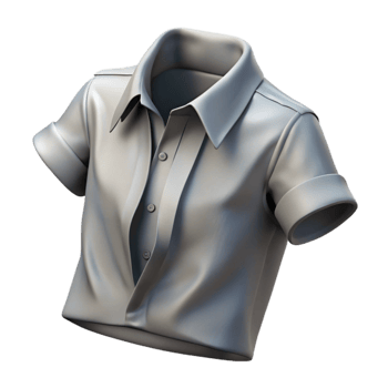 wonderful abstract Folded Gray Shirt Front View Isolated authentic png