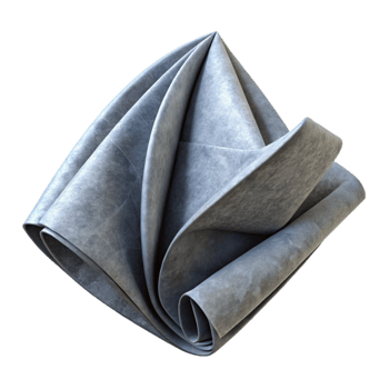 vibrant rustic Folded Gray Napkin Side View Transparent Background detailed png