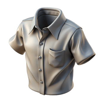 vibrant vintage Folded Gray Shirt Front View Isolated genuine png