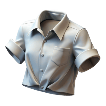 vibrant creative Folded White Shirt Front View Cutout professional png