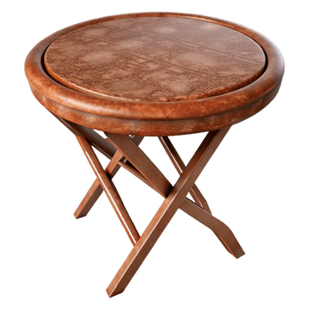 elegant classic Folding Table Round Brown Transparent high quality png
