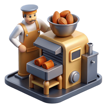impressive minimalist Food Fabricator Producing a Dish Isolated professional png