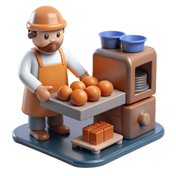impressive traditional Food Fabricator Producing a Dish Isolated png