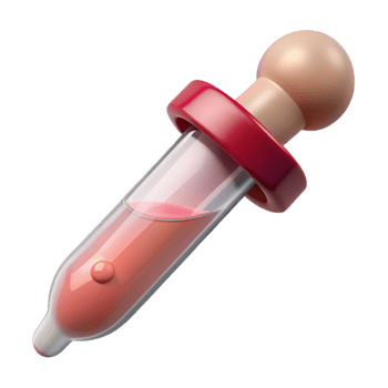 beautiful rustic Food Grade Pipette with Clear Liquid Isolated premium png