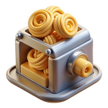 serene traditional Food Replicator Creating Pasta Isolated original png