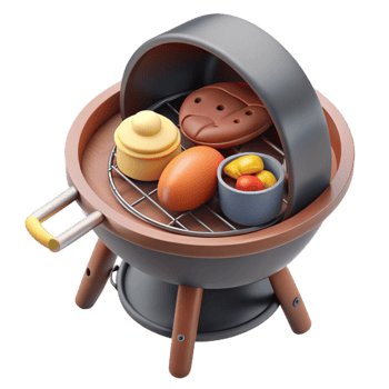 dramatic minimalist Food Smoker Top View Cutout exclusive png
