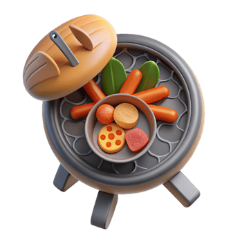 impressive vintage Food Smoker Top View Cutout high quality png