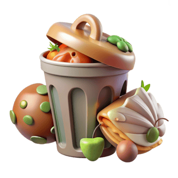 wonderful rustic Food Waste Decomposition Illustration Timelapse View Transparent Background professional png