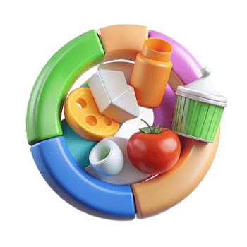 magnificent artistic Food Waste Reduction Tips Infographic Colorful Design Transparent high quality png