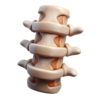 dramatic vintage Fractured Spine Isolated with Twisted Bones exclusive png