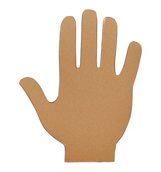 Cardboard Hand Cut Out png