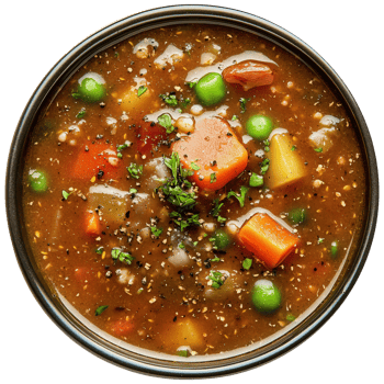 Top view of a Soup in a Bowl png