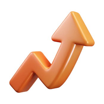 magnificent rustic Fundraising Chart Arrow Up Transparent Background with Bold Lines premium png