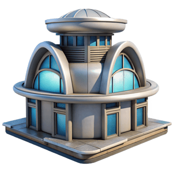 wonderful abstract Future Architecture Building Design Isolated premium png