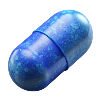 stunning rustic Future Food Pill Blue Coating Isolated exclusive png