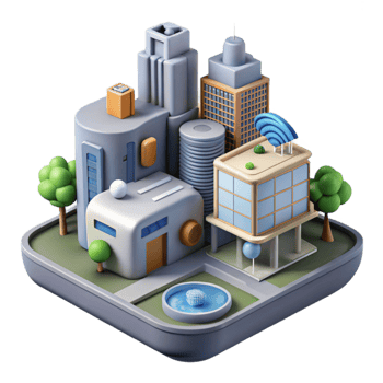 stunning artistic Future of Urban Living with Smart Technologies Isolated exclusive png