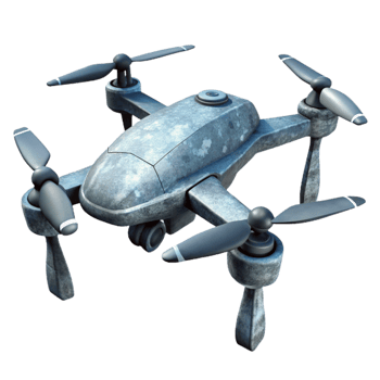 serene creative Future Warfare Drone Silhouette Transparent Background premium png