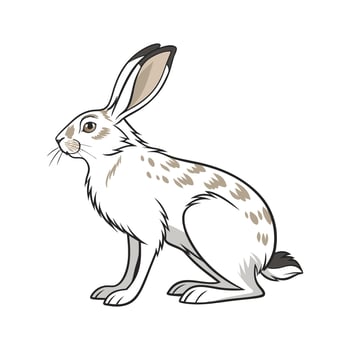 Captivating Belgian Hare in Realistic Colors vector