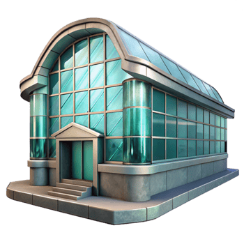 stunning artistic Futuristic Building Isolated with Detailed Architectural Design professional png