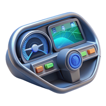 vibrant minimalist Futuristic Car Dashboard Transparent genuine png