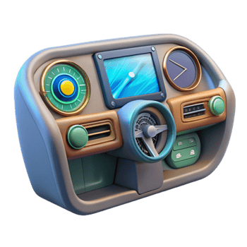 dramatic creative Futuristic Car Dashboard Transparent exclusive png