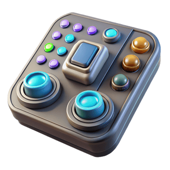 beautiful rustic Futuristic Control Panel Illuminated Buttons Cutout premium png