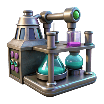 extraordinary traditional Futuristic Laboratory Equipment Isolated high resolution png