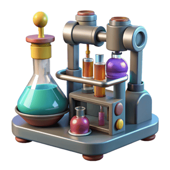 impressive traditional Futuristic Laboratory Equipment Isolated png