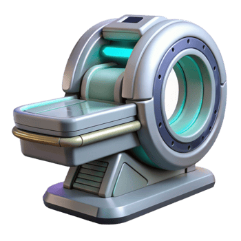 elegant artistic Futuristic Nanotech Medical Scanner Transparent professional png