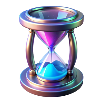 vibrant creative Futuristic Time Display Hologram Transparent Background high quality png