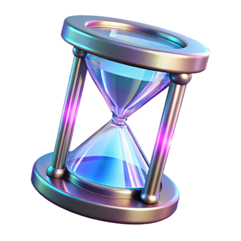 stunning contemporary Futuristic Time Display Hologram Transparent Background png