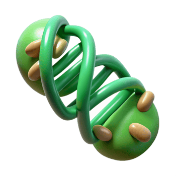 elegant minimalist Gene Activation Illustration Green Isolated original png