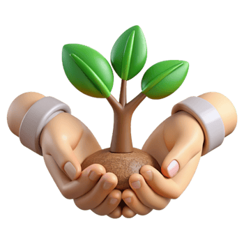 beautiful rustic Generational Hands Holding Sapling Cutout high resolution png