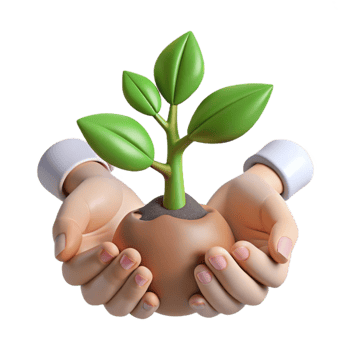 beautiful vintage Generational Hands Holding Sapling Cutout professional png