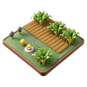 extraordinary rustic Genetically Engineered Crop Field Aerial View high quality png