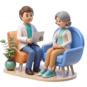 magnificent modern Genetic Counseling Consultation Scene Transparent authentic png