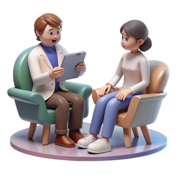 impressive rustic Genetic Counseling Session Scene Isolated high quality png