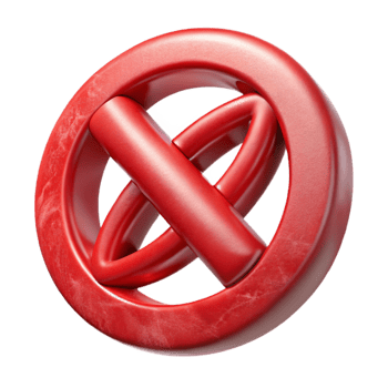 serene rustic Genetic Modification Symbol Red Isolated png