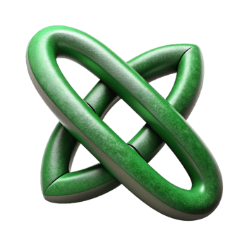 extraordinary artistic Genetic Mutation Symbol with Green Hues Cutout original png