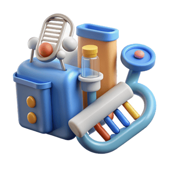 stunning rustic Genetic Testing Kit Components Isolated Element premium png