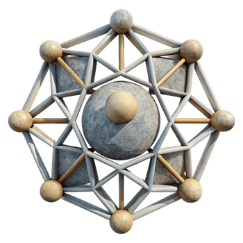 impressive vintage Geometric Design Representing Human Connection Transparent Background png