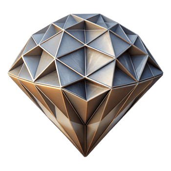 extraordinary artistic Geometric Diamond Pattern Faceted Edges Cutout authentic png